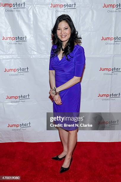 Journalist Sheryl Wudunn arrives for the Scribbles To Novels 10th Anniversary Gala held at Pier Sixty at Chelsea Piers on April 16, 2015 in New York...