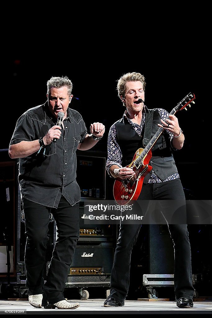 Rascal Flatts Rodeo Gary LeVox and Joe Don Rooney of Rascal Flatts perform in concert ...