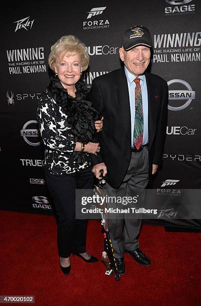 Pattie and Arthur Newman attend a charity screening of the film "WINNING: The Racing Life Of Paul Newman" at the El Capitan Theatre on April 16, 2015...