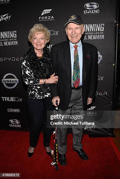 Pattie and Arthur Newman attend a charity screening of the film "WINNING: The Racing Life Of Paul Newman" at the El Capitan Theatre on April 16, 2015...