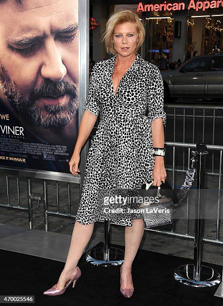 Actress Peta Wilson attends the premiere of "The Water Diviner" at TCL Chinese Theatre IMAX on April 16, 2015 in Hollywood, California.
