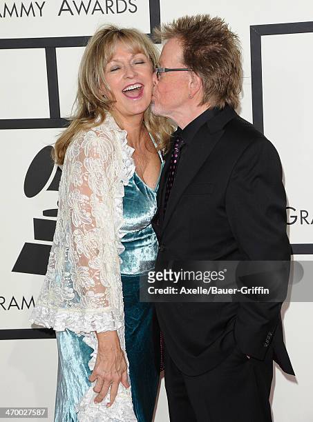 Author Mariana Williams and songwriter Paul Williams arrive at the 56th GRAMMY Awards at Staples Center on January 26, 2014 in Los Angeles,...