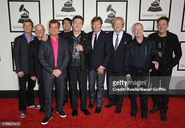 Musical group Chicago arrives at the 56th GRAMMY Awards at Staples Center on January 26, 2014 in Los Angeles, California.