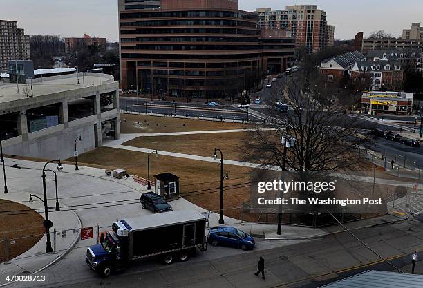View of the two acre site of vacant land adjacent to the Silver Spring Transit Center. Silver Spring badly needs green space, and this is one of the...