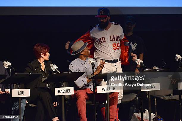 Sharon Osbourne, Robbie Jones, Brian Wilson perform at the Film Independent at LACMA Live Read of "Major League" at Bing Theatre At LACMA on April...