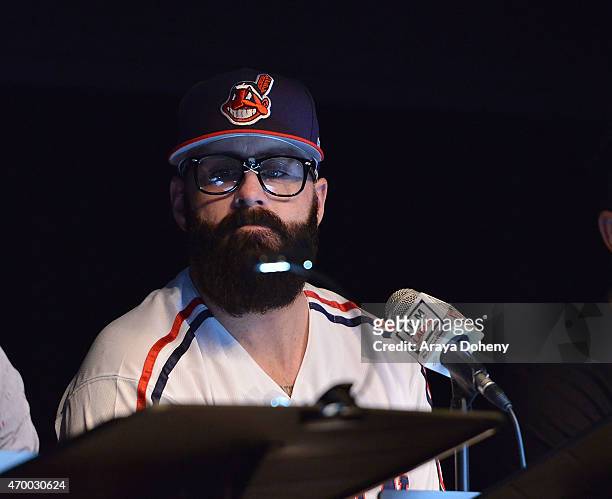 Brian Wilson performs at the Film Independent at LACMA Live Read of "Major League" at Bing Theatre At LACMA on April 16, 2015 in Los Angeles,...