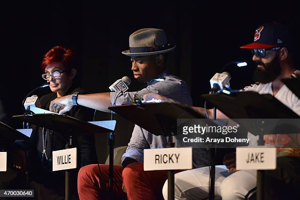 Sharon Osbourne, Robbie Jones, Brian Wilson perform at the Film Independent at LACMA Live Read of "Major League" at Bing Theatre At LACMA on April...