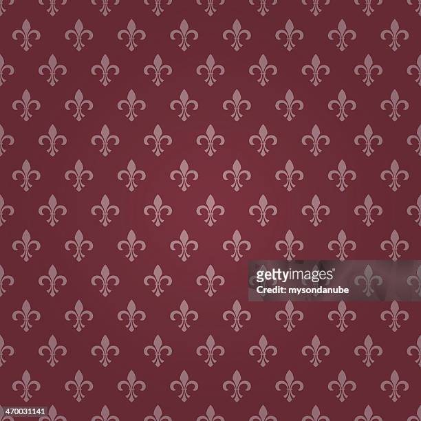 seamless royal lily wallpaper - royalty stock illustrations