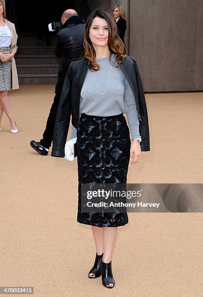 Beren Saat attends the Burberry Prorsum show at London Fashion Week AW14 at Kensington Gardens on February 17, 2014 in London, England.