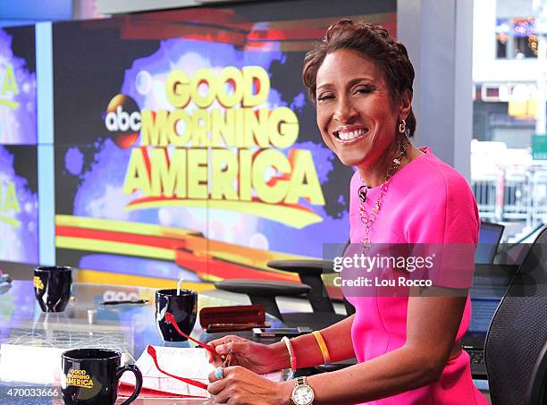 Robin Roberts on "Good Morning America," 4/16/15, airing on the Walt Disney Television via Getty Images Television Network.