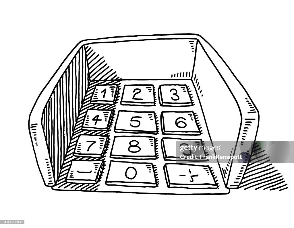 Keypad Code Drawing Atm Keypad Input Pin Drawing High-Res Vector Graphic - Getty Images