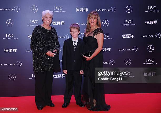 Laureus World Sports Academy member Dawn Fraser and guests attend the 2015 Laureus World Sports Awards at Shanghai Grand Theatre on April 15, 2015 in...