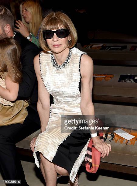 Editor-in-Chief of American Vogue Anna Wintour attends the Burberry "London in Los Angeles" event at Griffith Observatory on April 16, 2015 in Los...