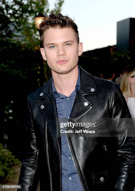 Actor Jeremy Irvine attends the Burberry "London in Los Angeles" event at Griffith Observatory on April 16, 2015 in Los Angeles, California.