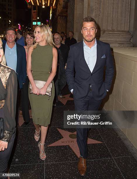 Chris Soules and Whitney Bischoff are seen in Hollywood on April 16, 2015 in Los Angeles, California.
