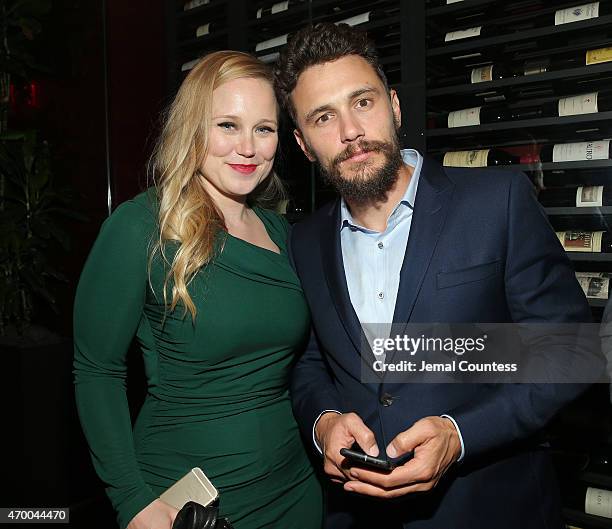 Filmmaker Pamela Romanowsky and actor James Franco attend the 2015 Tribeca Film Festival After Party For The Adderall Diaries Sponsored By LDV...
