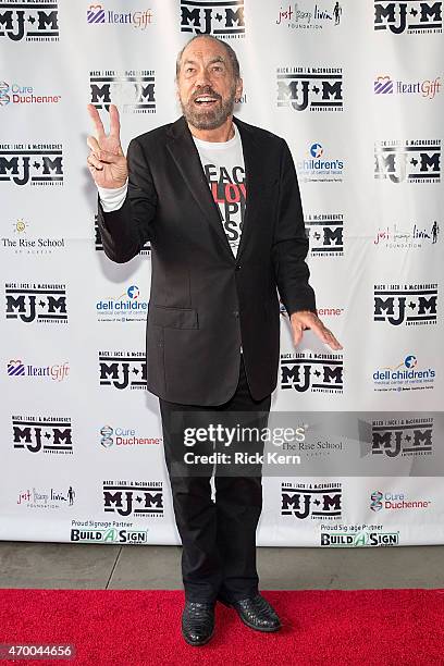 John Paul DeJoria arrives at the third Mack, Jack & McConaughey charity gala at ACL Live on April 16, 2015 in Austin, Texas.