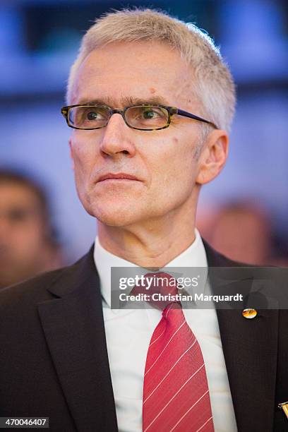 Juergen Stock, BKA-President attends the 17th European Police Congress on February 18, 2014 in Berlin, Germany. The 'European Police Congress' is an...