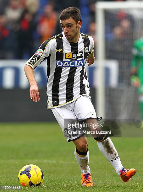 Bruno Fernandes of Udinese Calcio in action during the Serie A match between Genoa CFC and Udinese Calcio at Stadio Luigi Ferraris on February 16,...
