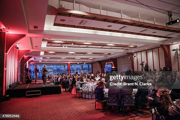 General view of the atmosphere during the Scribbles To Novels 10th Anniversary Gala held at Pier Sixty at Chelsea Piers on April 16, 2015 in New York...