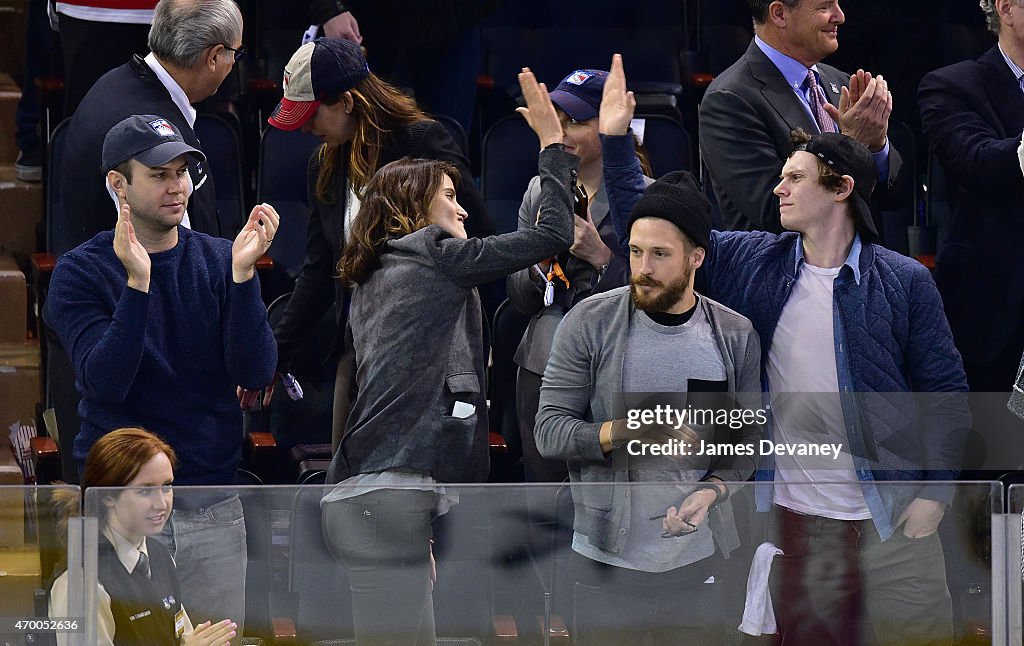 Celebrities Attend The Pittsburgh Penguins Vs New York Rangers Playoff Game - April 16, 2015