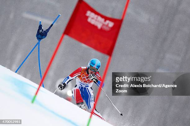 Anemone Marmottan of France competes during the Alpine Skiing Women's Giant Slalom at the Sochi 2014 Winter Olympic Games at Rosa Khutor Alpine...