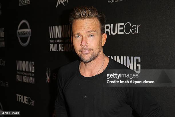 Actor Sean Patrick Flanery attends the charity screening of 'WINNING: The Racing Life Of Paul Newman' at the El Capitan Theatre on April 16, 2015 in...