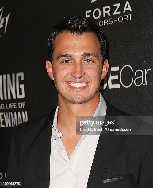 Racing driver Graham Rahal attends the charity screening of 'WINNING: The Racing Life Of Paul Newman' at the El Capitan Theatre on April 16, 2015 in...