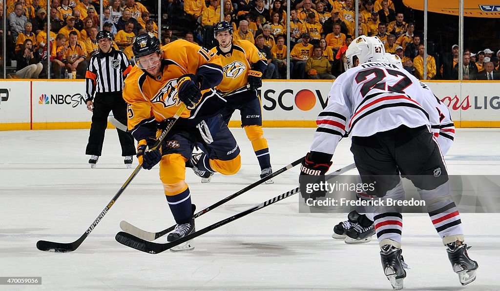 Chicago Blackhawks v Nashville Predators - Game One