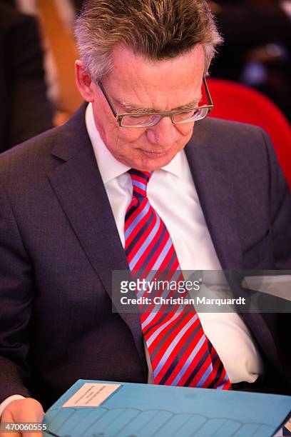German Interior Minister Thomas de Maiziere attends the 17th European Police Congress on February 18, 2014 in Berlin, Germany. The 'European Police...