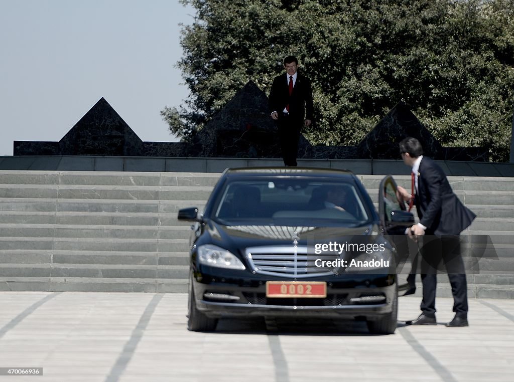 Turkish PM Davutoglu visits Former PM Menderes' mausoleum in Istanbul