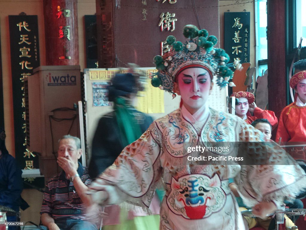 Siu Deng Hing Chinese opera troupe performs Kaoka at Ching...