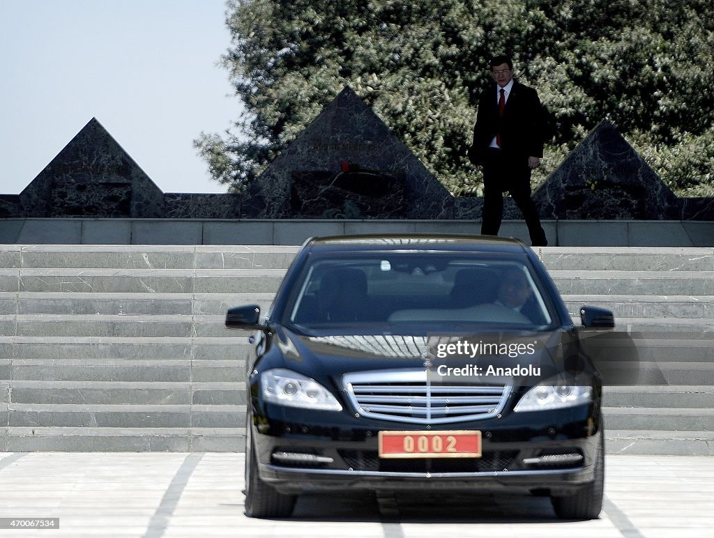 Turkish PM Davutoglu visits Former PM Menderes' mausoleum in Istanbul