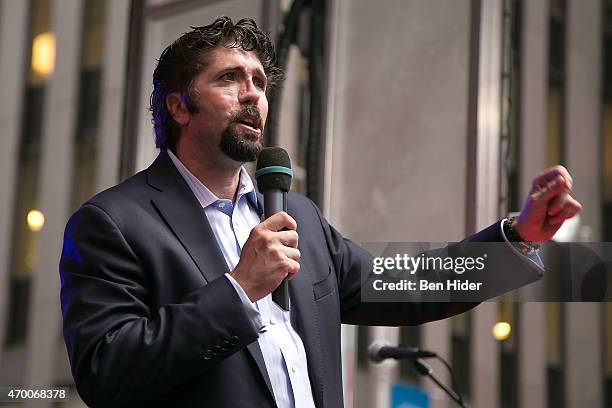 Author Jay Redman speaks at the #DEFENDFREEDOM Concert at "FOX & Friends" at FOX Studios on April 17, 2015 in New York City.