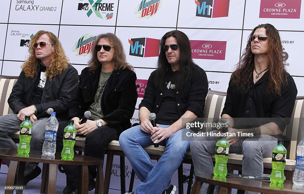 Profile Shoot Of Members Of American Thrash Metal Band Megadeth