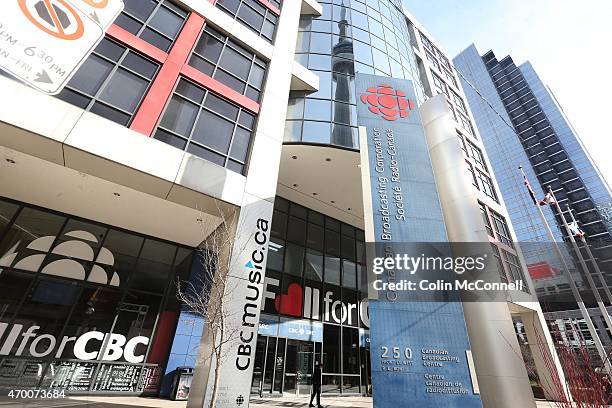 Photos of the CBC building at 250 Front St West in Toronto to illustrate the release of the Rubin report today.