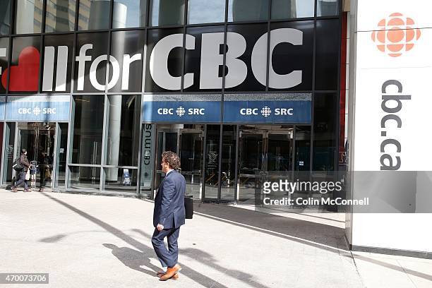 Photos of the CBC building at 250 Front St West in Toronto to illustrate the release of the Rubin report today.