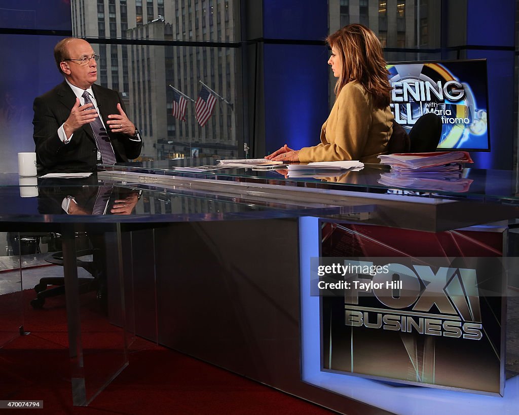 Blackrock CEO Laurence D. Fink Visits FOX Business Network With Maria Bartiromo