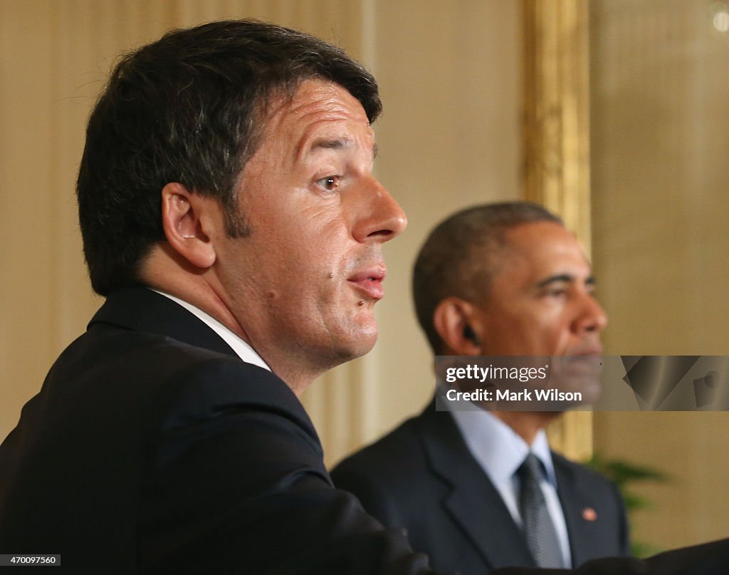 President Obama Holds News Conference With Italian Prime Minister Renzi At The White House