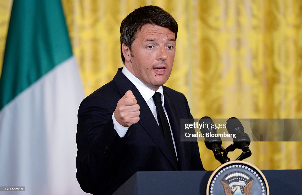 U.S. President Barack Obama Bilateral Meeting And News Conference With Italy's Prime Minister Matteo Renzi