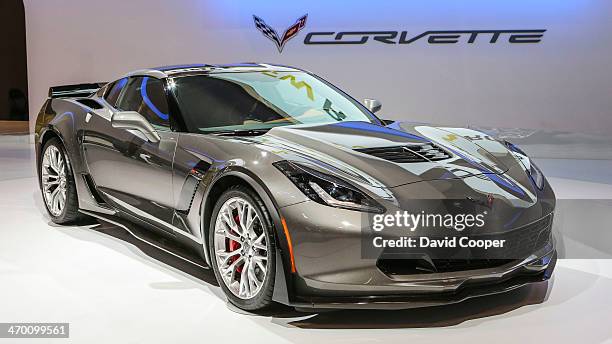 Corvette Z06 shows off in the Chevrolet booth during the first day of the Canadian International Auto Show.