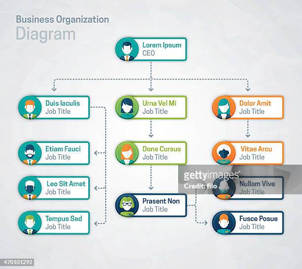 business corporate organization chart - hierarchy stock illustrations