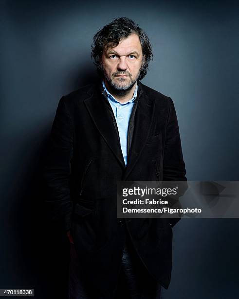 Filmmaker Emir Kusturica is photographed for Le Figaro Magazine on January 29, 2015 in Paris, France. CREDIT MUST READ: Fabrice...