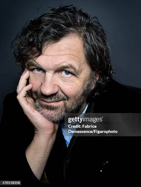 Filmmaker Emir Kusturica is photographed for Le Figaro Magazine on January 29, 2015 in Paris, France. CREDIT MUST READ: Fabrice...