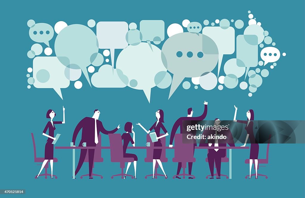 Ilustração em vetor de reunião
