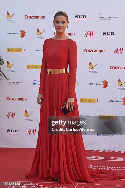 Spanish model Elizabeth Reyes attends the 18th Malaga Film Festival opening ceremony at the Cervantes Theater on April 17, 2015 in Malaga, Spain.