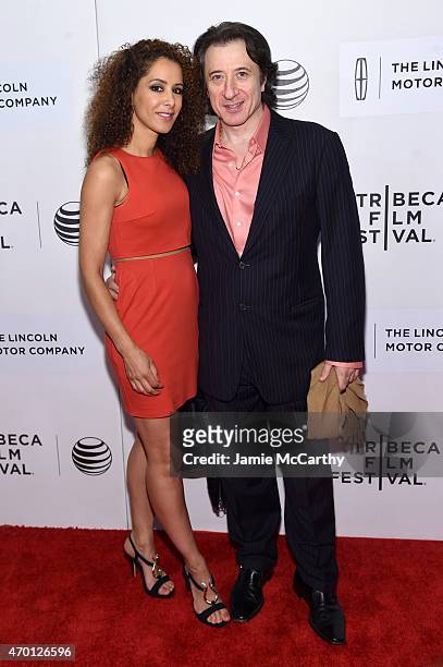 Yvonne Maria Schaefer and actor Federico Castelluccio attend the premiere of "The Wannabe" during the 2015 Tribeca Film Festival at BMCC Tribeca PAC...