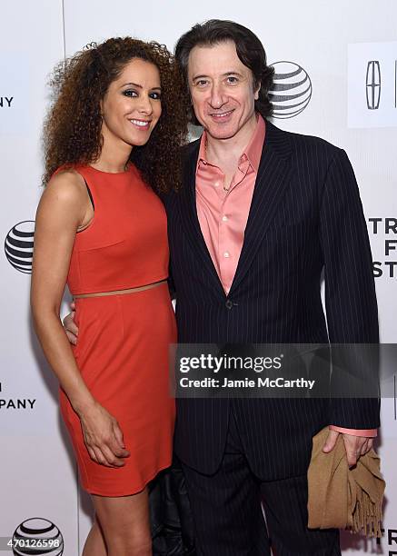 Yvonne Maria Schaefer and actor Federico Castelluccio attend the premiere of "The Wannabe" during the 2015 Tribeca Film Festival at BMCC Tribeca PAC...