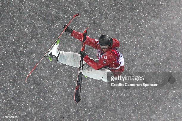 Mike Riddle of Canada competes in the Freestyle Skiing Men's Ski Halfpipe Finals on day eleven of the 2014 2014 Winter Olympics at Rosa Khutor...