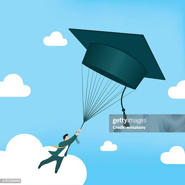 graduation - freedom stock illustrations